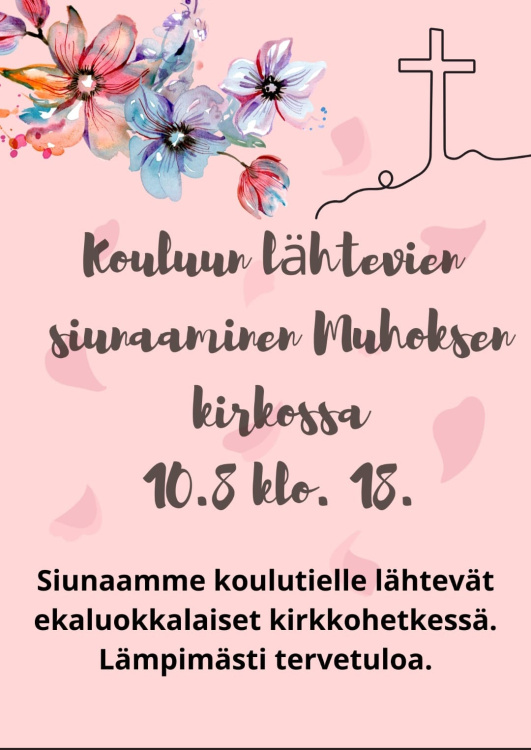 Kouluun lähtevien siunaus