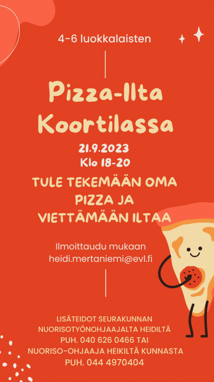 Varkka-pizzailta mainos